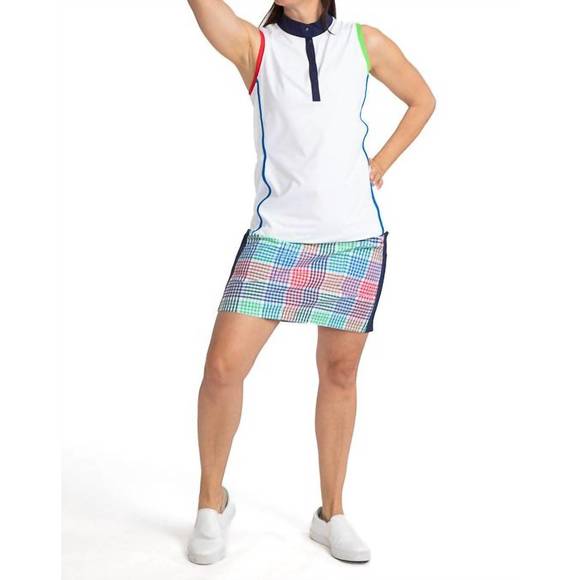 NEW KINONA make it snappy sleeveless golf top in white - Picture 4 of 4